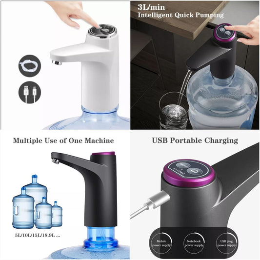 Rechargeable Automatic Water Bottle Pump – One-Touch Water Dispenser